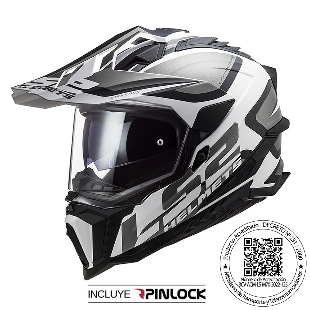 Casco moto adventure LS2 MX701 Explorer color negro