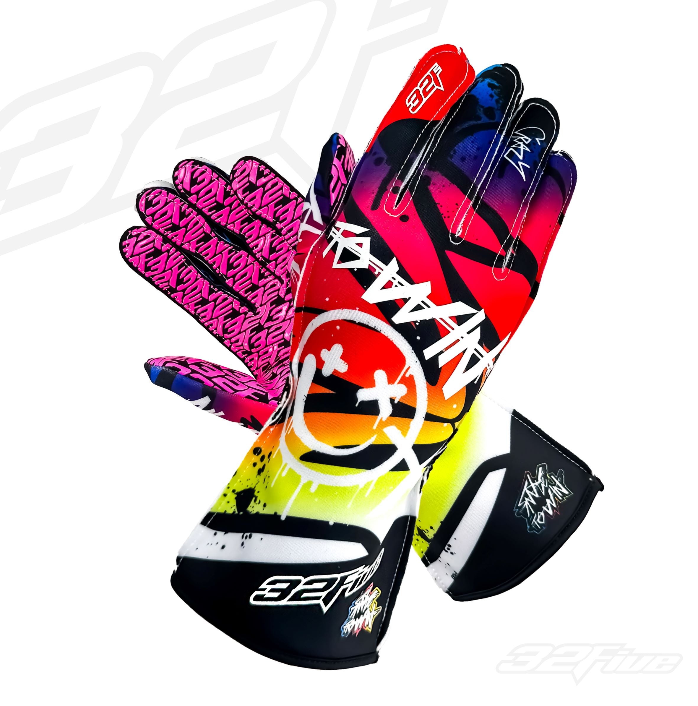 Guantes 32 Five SMILE TO WIN Arcoiris para karting