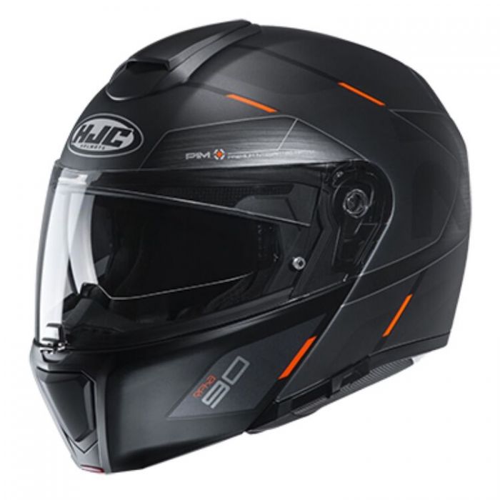Casco HJC RPHA 90S Bekavo MC6HSF Negro/Rojo Lava Fluor - Vista principal | Proshop Chile