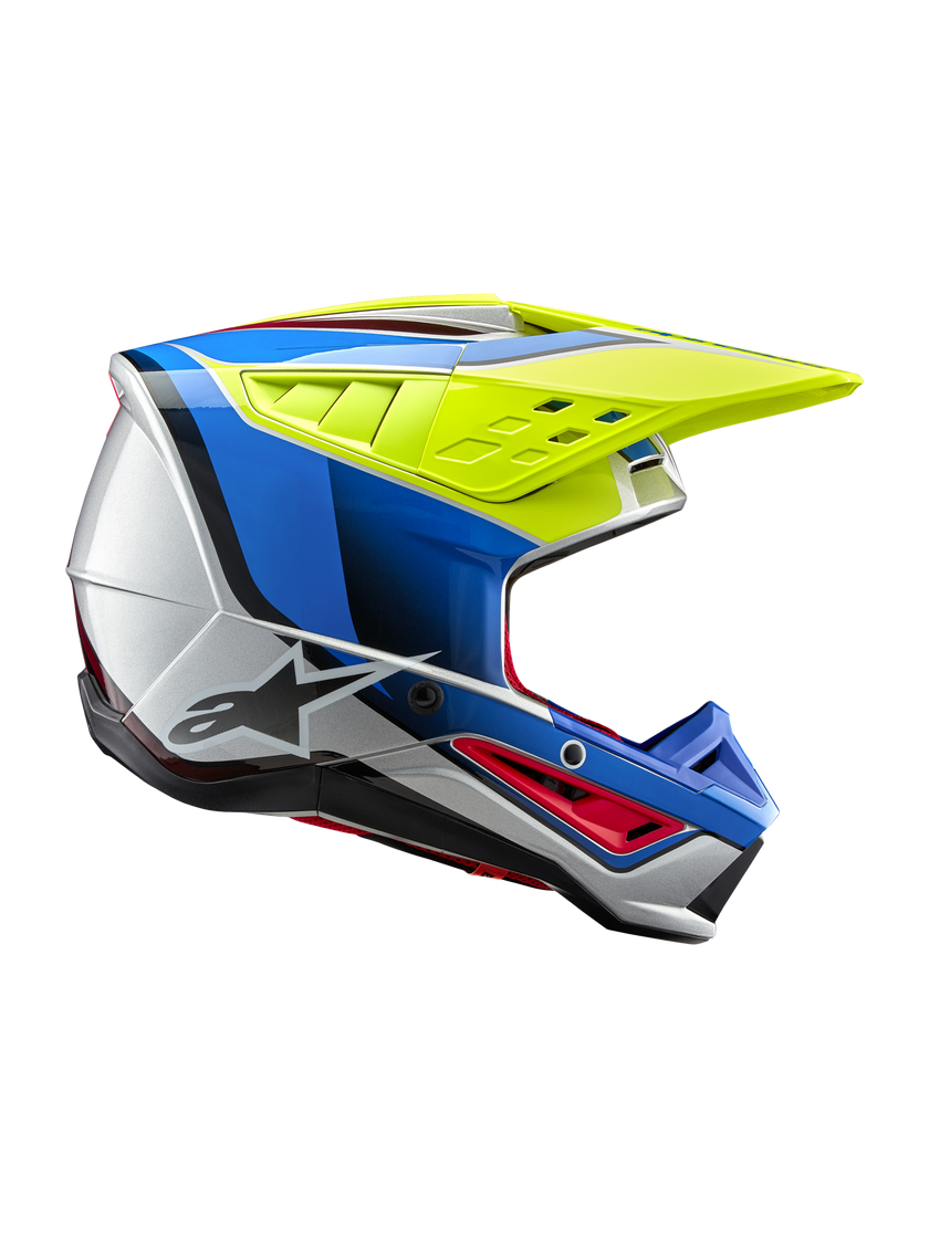Casco Alpinestars SM5 Sail Amarillo Fluor/ Azul/ Plata