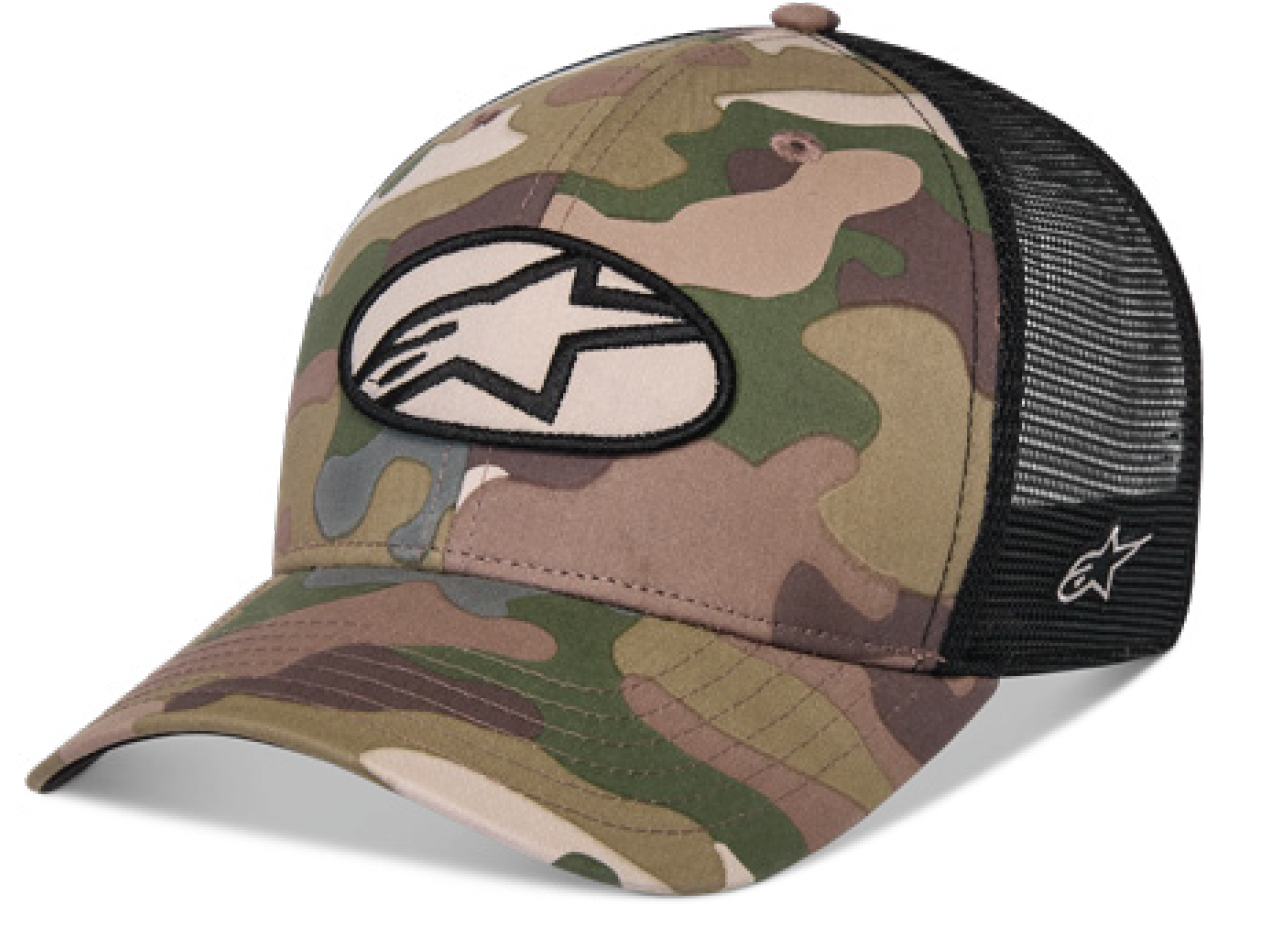 Gorro Alpinestars Oblique Camo Trucker Verde Camo/ Negro