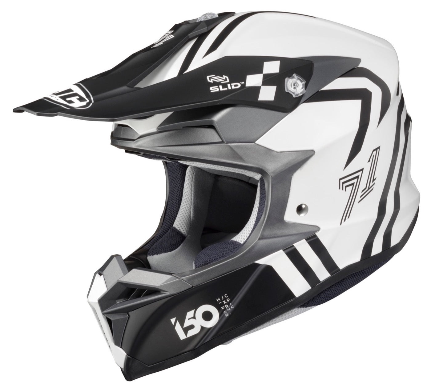Casco HJC i50 Hex MC10SF Gris/Blanco - Vista lateral | Proshop Chile