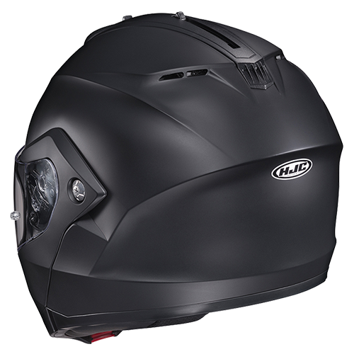 Casco HJC C91N Solid Negro Matte - Vista posterior | Proshop Chile