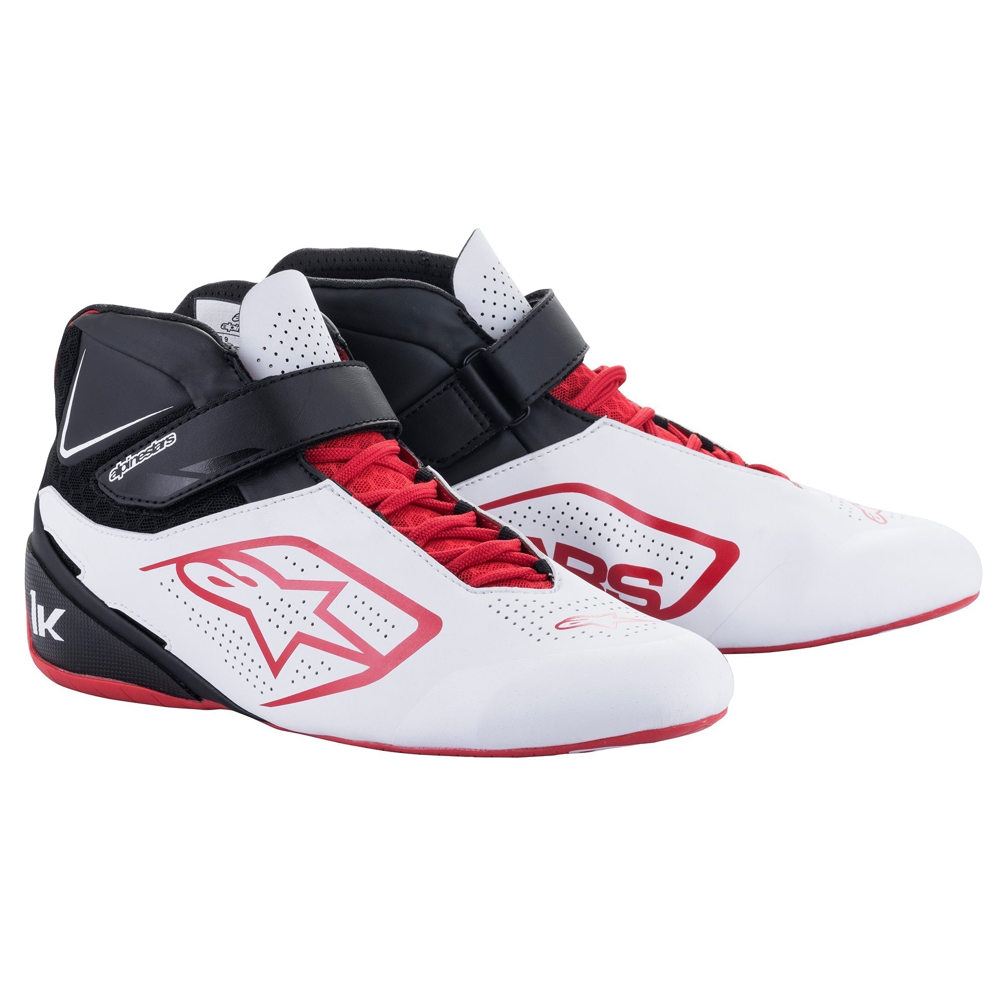 Zapatillas Kart Alpinestars Tech-1K V2 Blanco/Negro/Rojo
