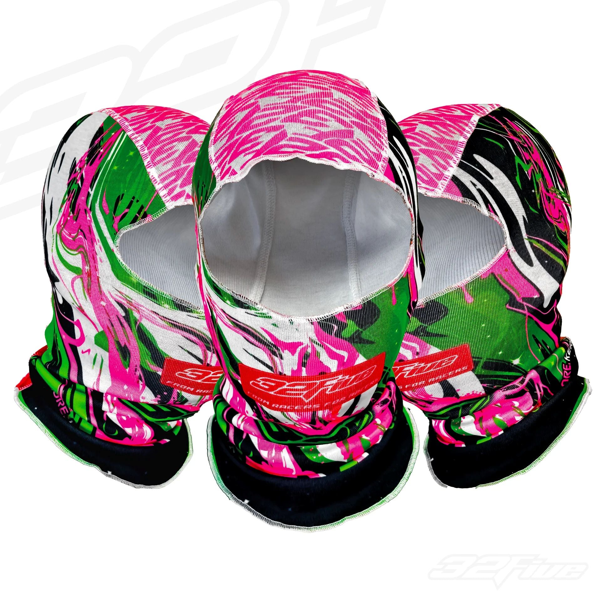 Balaclava 32 Five USE MORE KERB Verde/Rosado