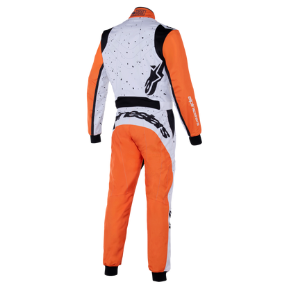 Buzo Karting Alpinestars Kmx-9 V3 Graphic 6 Blanco/Naranja