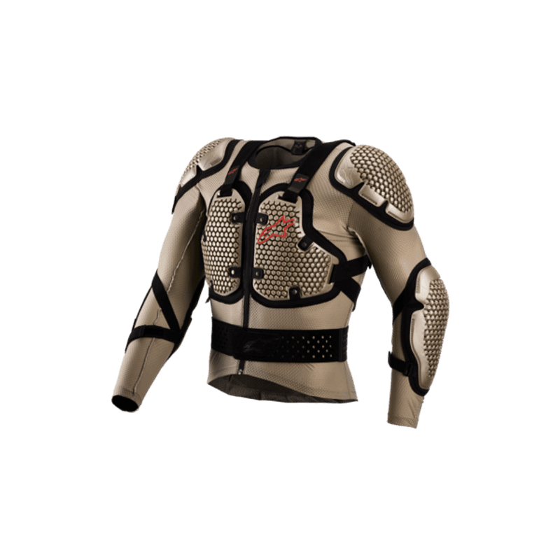 Jofa Moto MX Alpinestars Bionic Action V3 Negro Aluminio/ Rojo Fluor