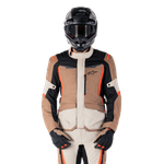 Chaqueta Moto Calle Alpinestars ST-1 Waterproof Caqui Oscuro/Arena/Negro/Rojo Fluor