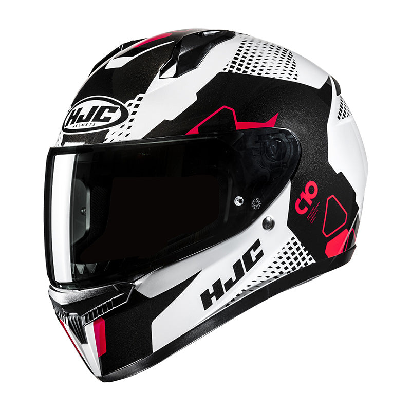 Casco HJC C10 Aspa MC1 Blanco/Negro/Rojo - Vista lateral | Proshop Chile
