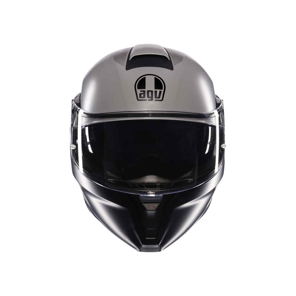 Casco AGV Streetmodular Resia Gris Matte/Negro/Amarillo Fluor - Vista lateral | Proshop Chile