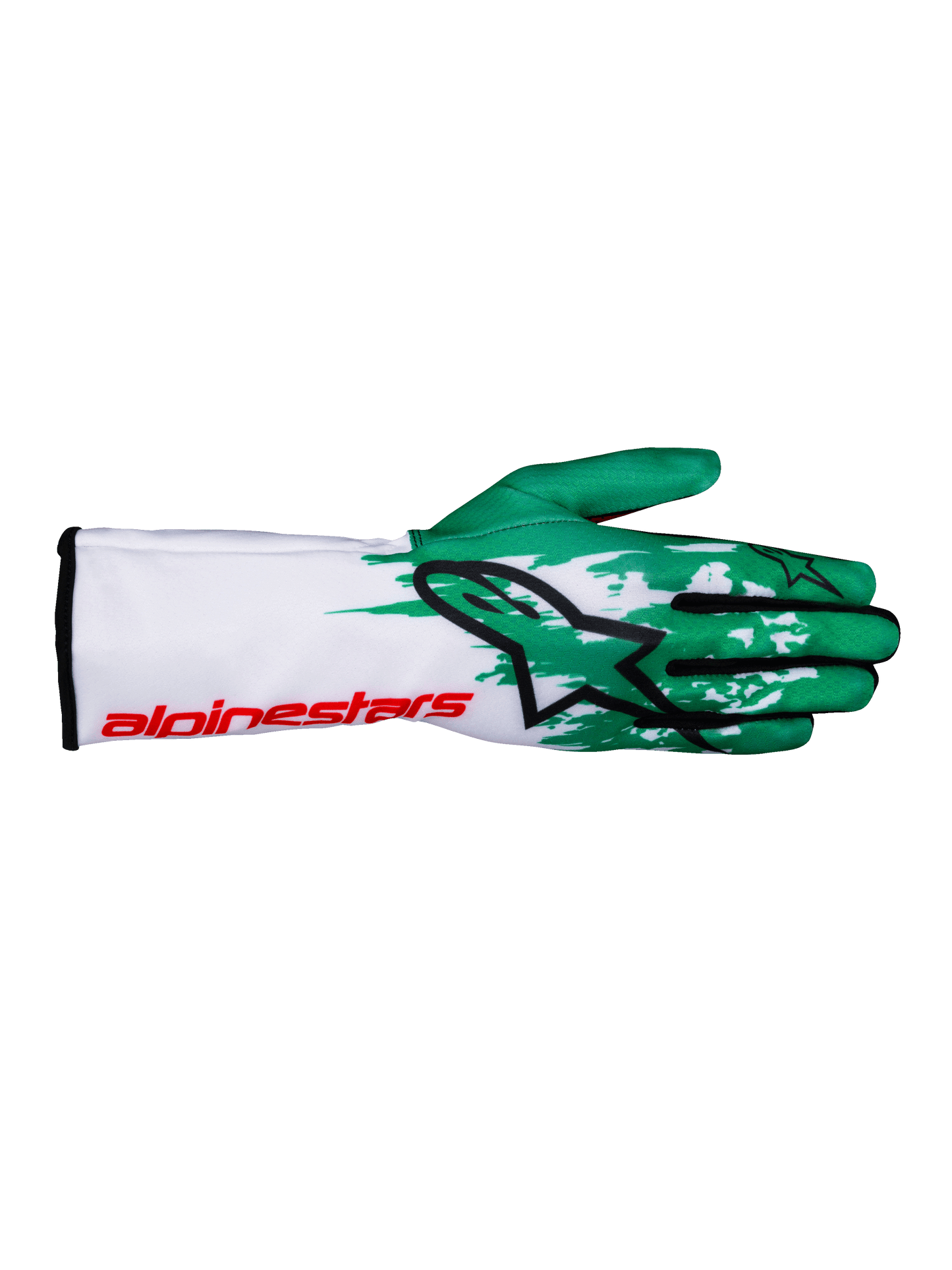 Guantes Karting Alpinestars Tech-1 K V3 Blanco/Verde/Rojo - Homologado CIK-FIA