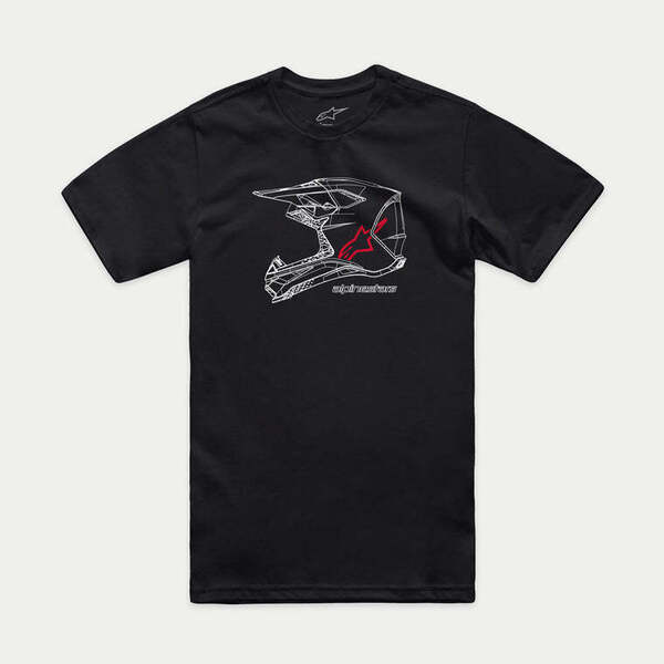 Polera Alpinestars MX Helmet CSF Negro