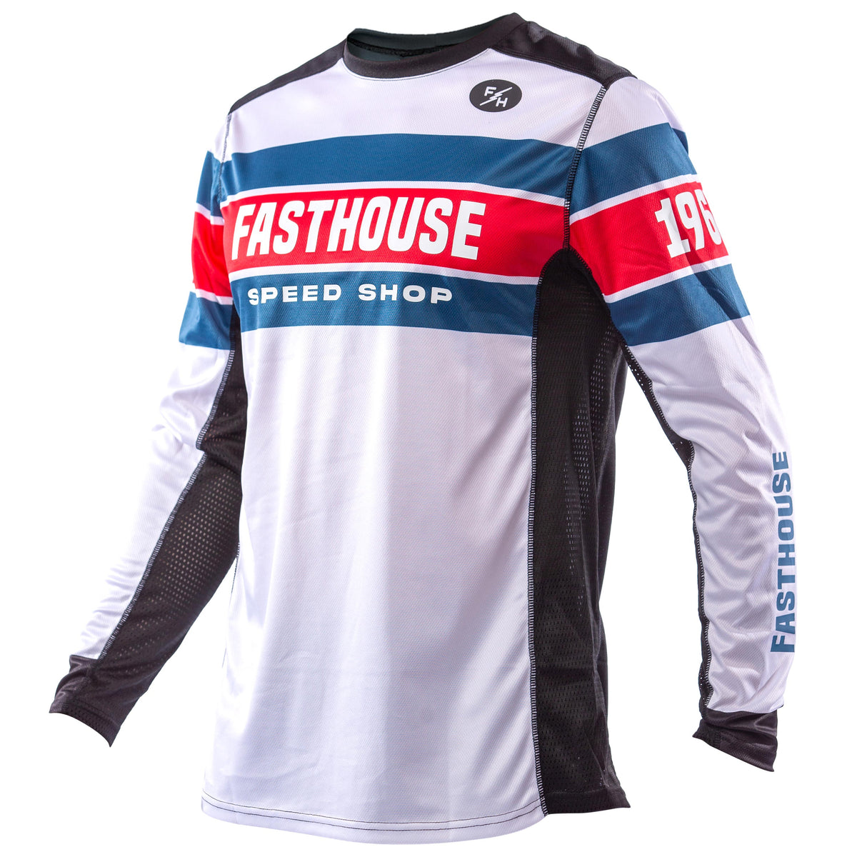 Jersey Fasthouse Grindhouse Analogue Blanco/Negro