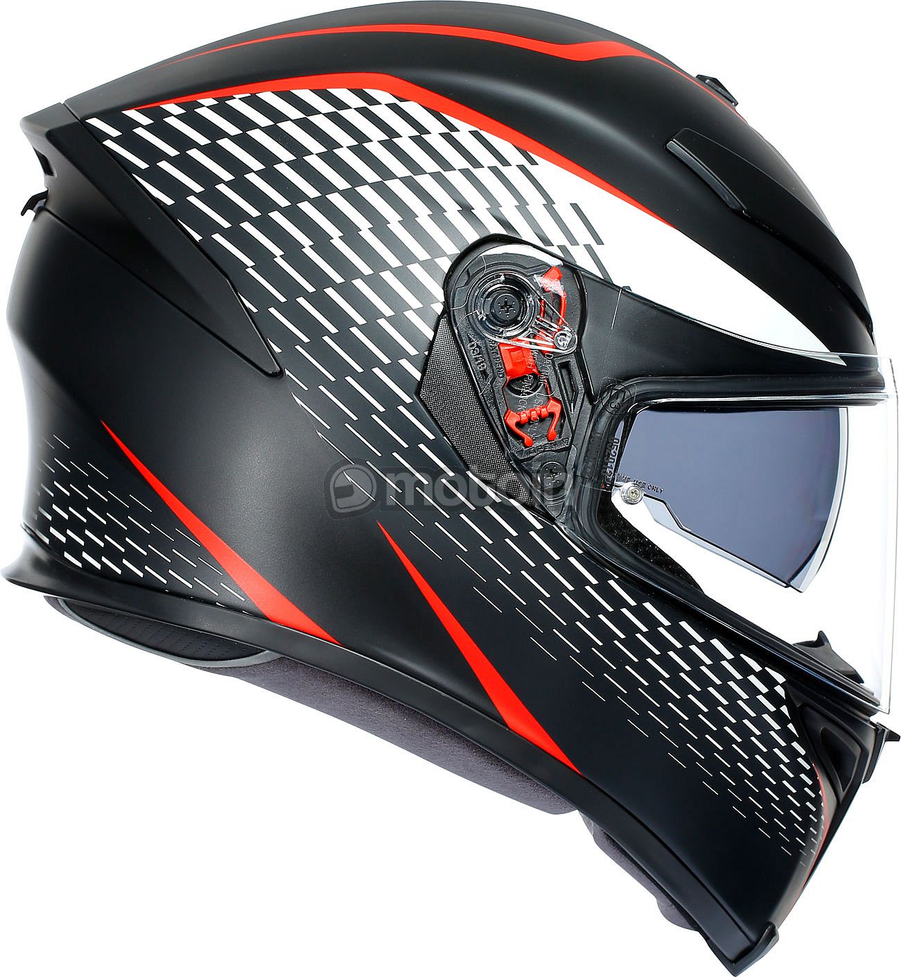 Casco AGV K5 S Thunder Negro matte/Blanco/Rojo - Vista principal | Proshop Chile