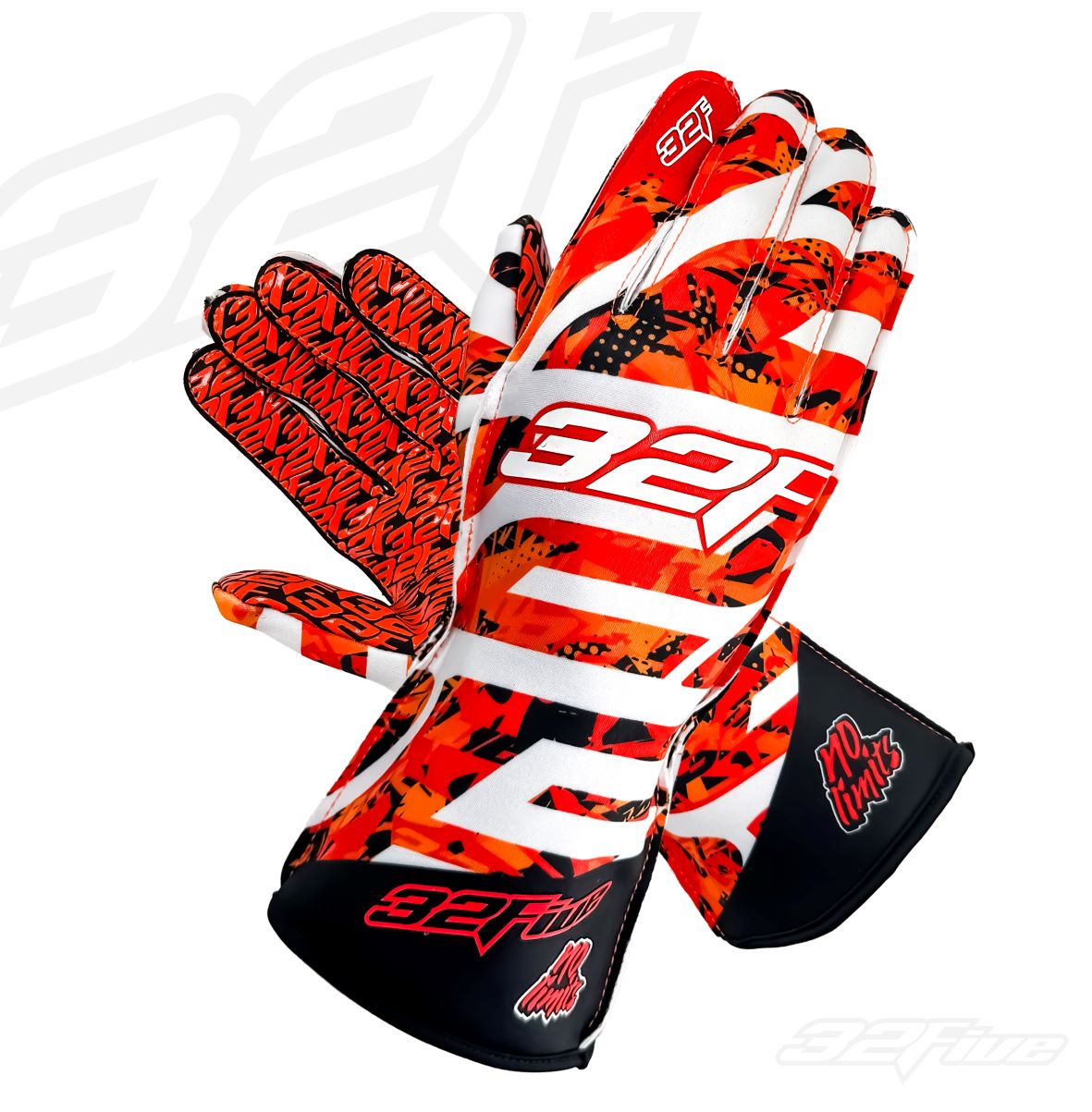 Guantes 32 Five NO LIMITS Naranja para karting