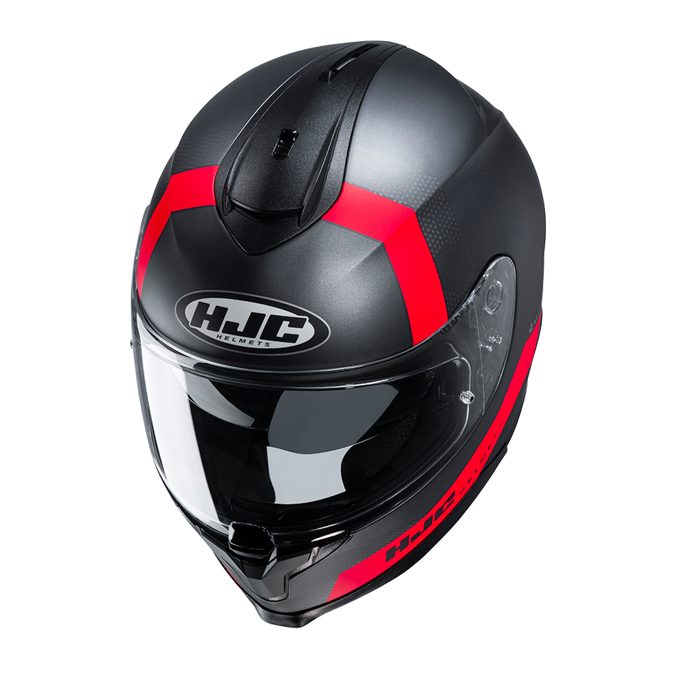 Casco HJC C70 Eura MC1SF Negro/Rojo - Vista principal | Proshop Chile