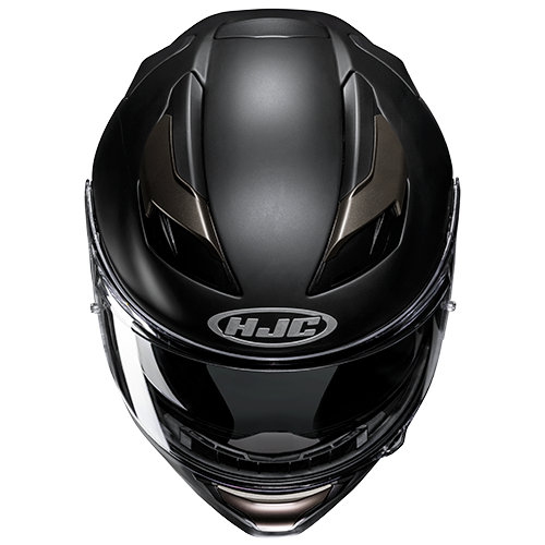 Casco HJC F71 Solid Negro Titanio Matte - Vista posterior | Proshop Chile