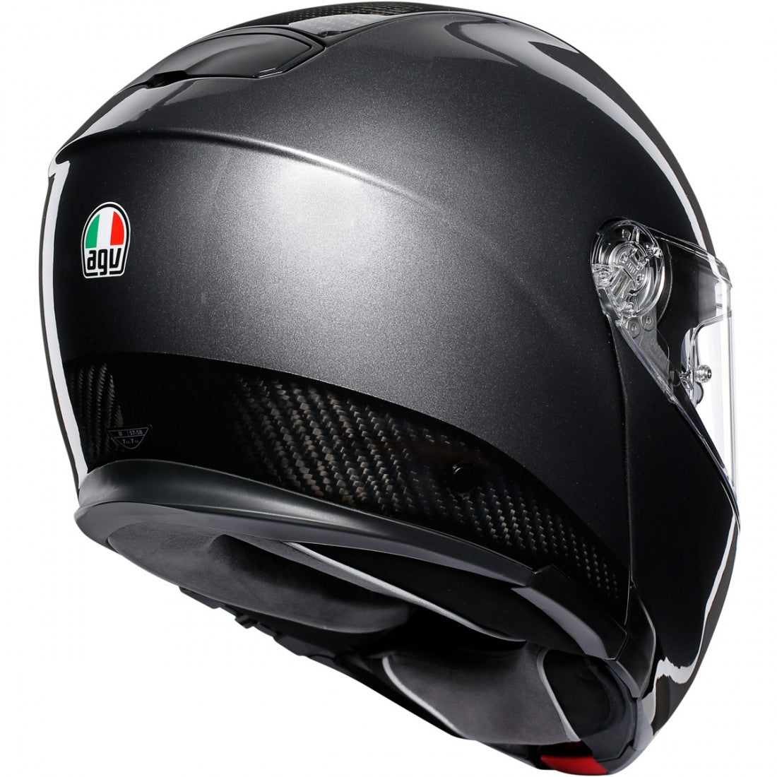 Casco AGV SportModular Carbono/Blanco - Vista posterior | Proshop Chile