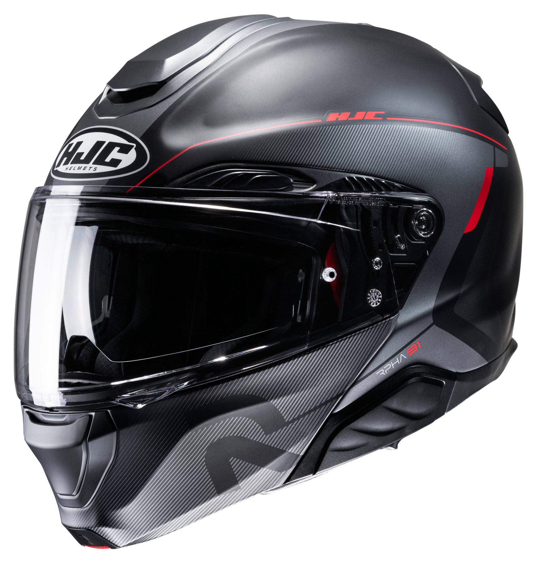 Casco HJC RPHA 91 Combust MC1SF Negro/Gris/Rojo - Vista principal | Proshop Chile