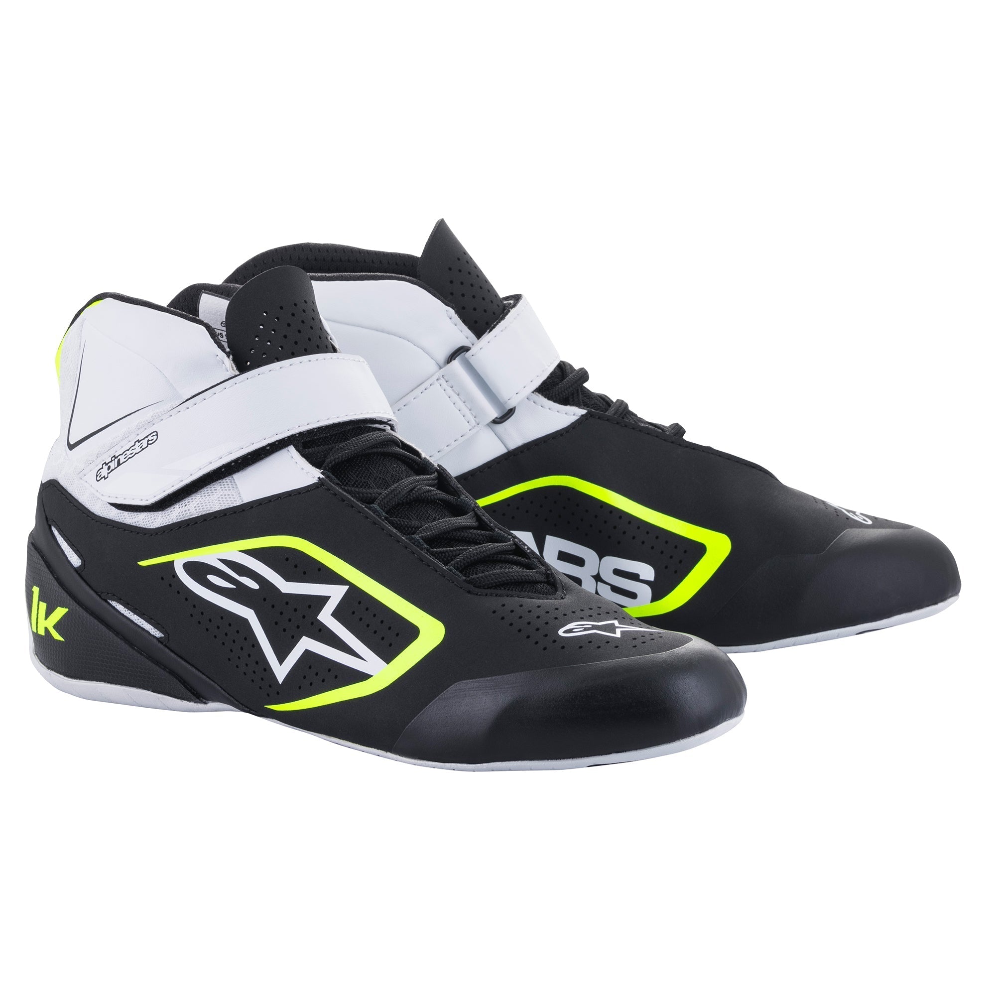 Zapatillas Kart Alpinestars Tech-1K V2 Negro/Amarillo Fluor