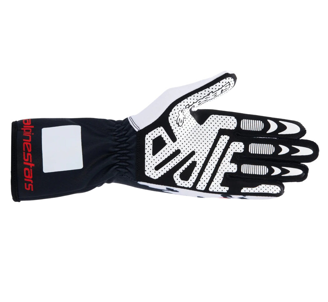 Guantes Karting Alpinestars Tech-1 K V3 Blanco/Rojo - Homologado CIK-FIA - vista 2