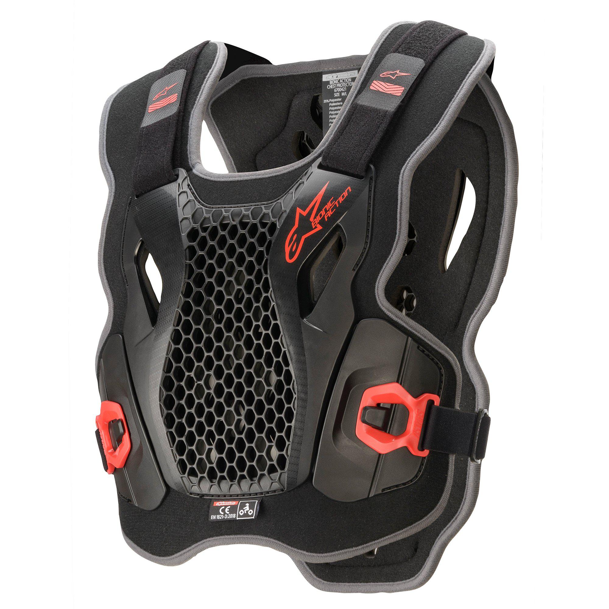 Bionic Action Chest Protector Negro/ Rojo