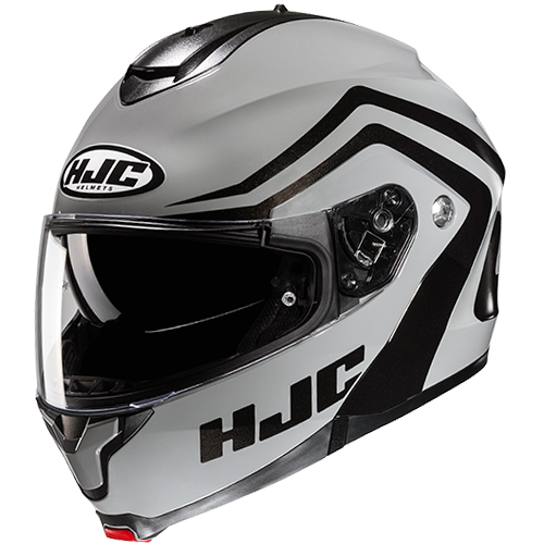 Casco HJC C91N Nepos MC5 Negro/Gris - Vista posterior | Proshop Chile