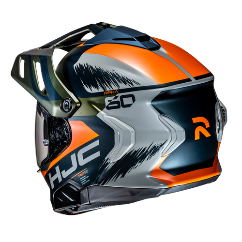 Casco HJC RPHA 60 Quid MC47SF Verde/Naranjo - Vista posterior | Proshop Chile