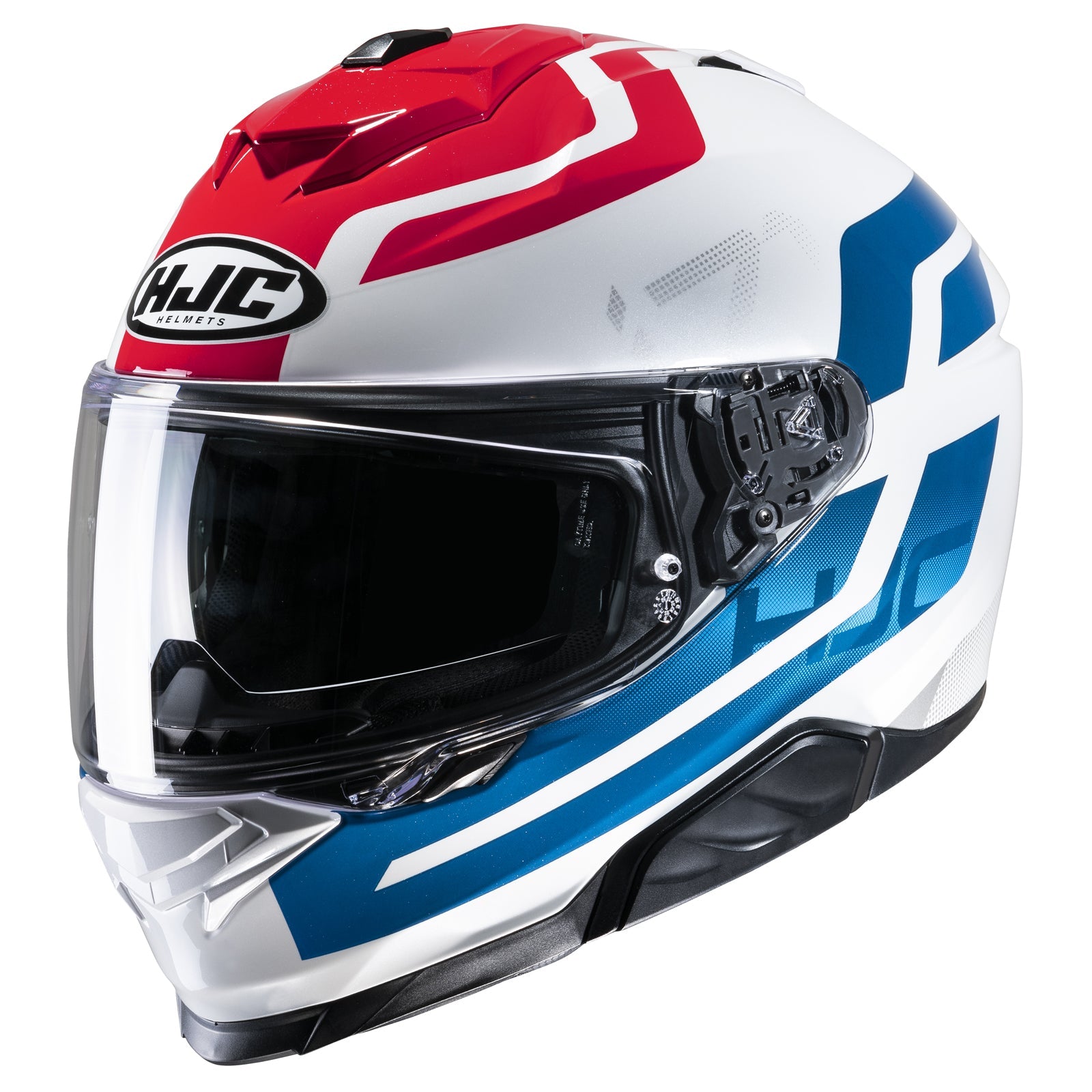 Casco HJC i71 Enta MC21 Blanco/Azul/Rojo - Vista principal | Proshop Chile