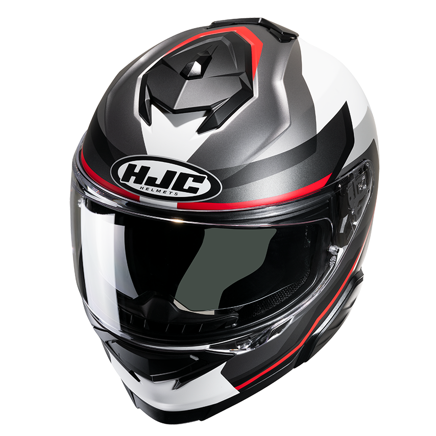 Casco HJC i71 Nior MC3H Amarillo Fluor/Negro - Vista posterior | Proshop Chile
