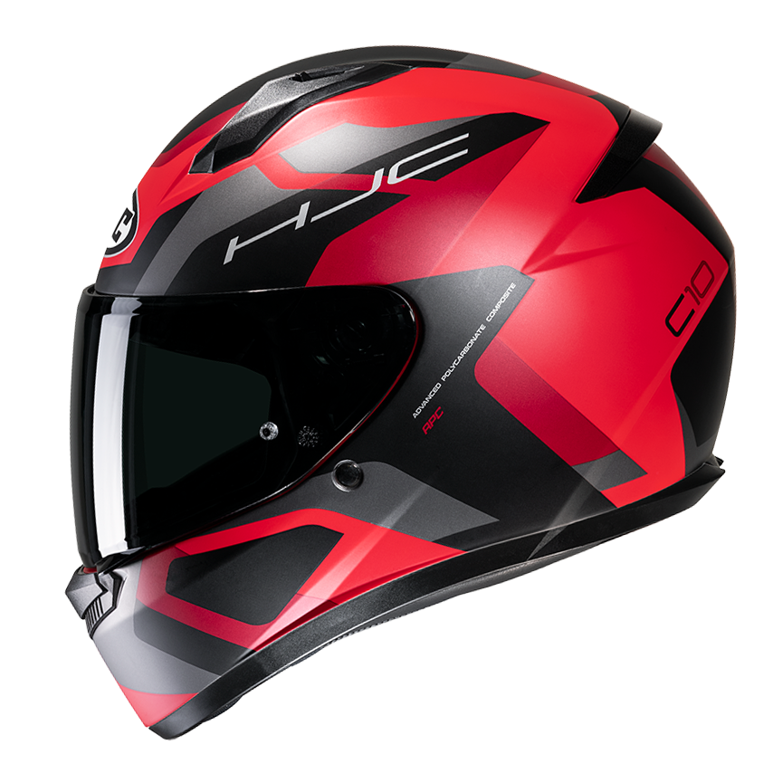 Casco HJC C10 Tins MC1SF Negro/Gris/Rojo - Vista principal | Proshop Chile