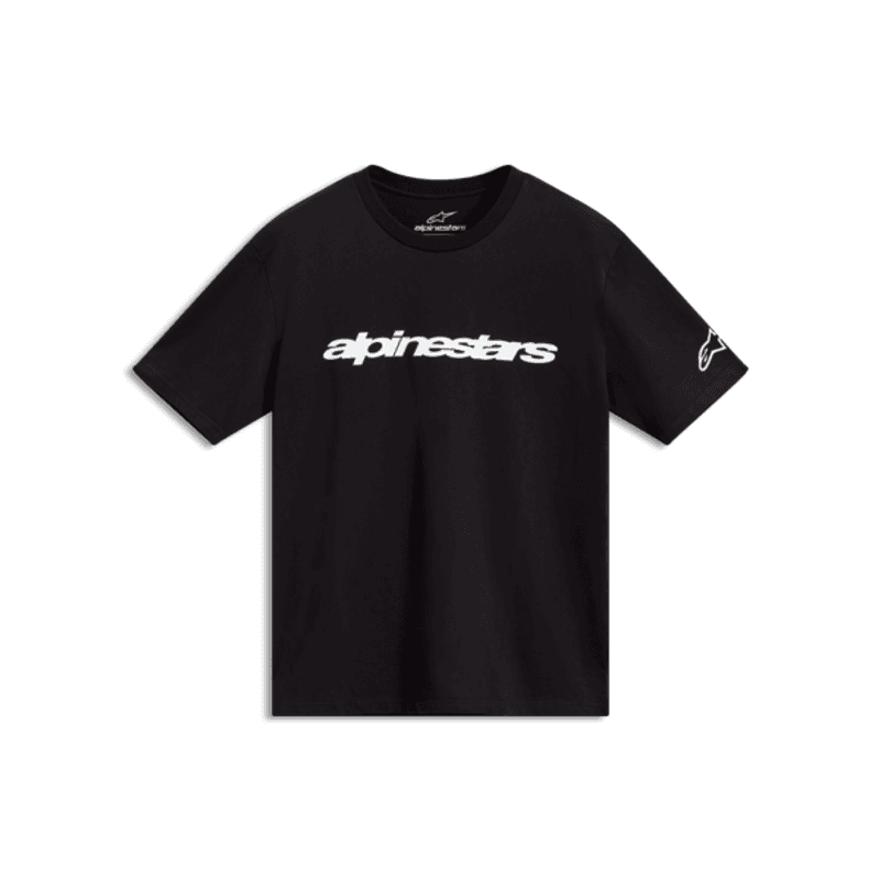Polera Alpinestars Race Wordmark SS CSF Negro/Blanco