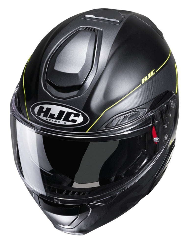 Casco HJC RPHA 91 Combust MC1SF Negro/Gris/Rojo - Vista lateral | Proshop Chile