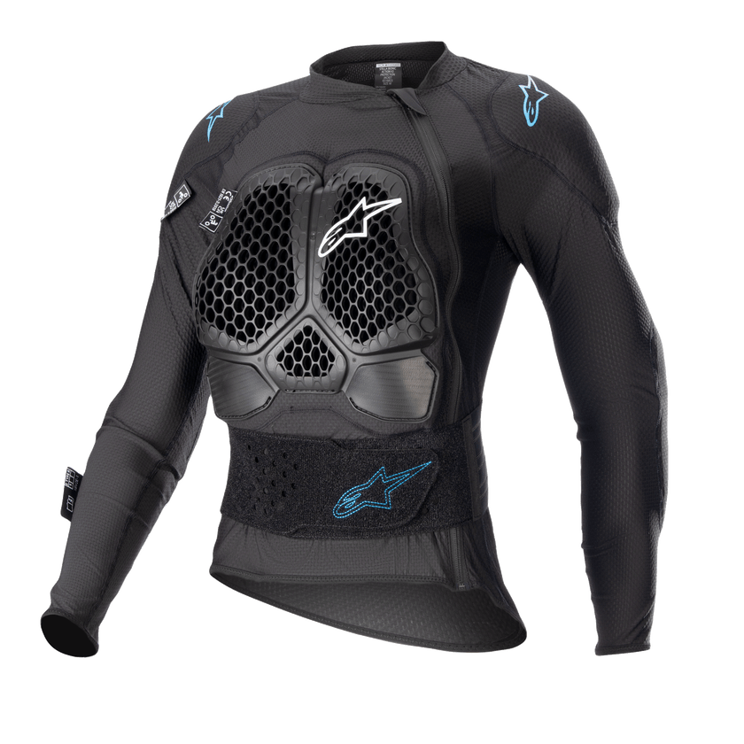 Chaqueta de Protección Moto MX Alpinestars Stella Bionic Action V2 Negro/Celeste