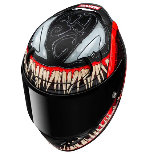 Casco HJC RPHA 12 - Venom 3 MC1SF Negro/Gris/Rojo - Vista lateral | Proshop Chile