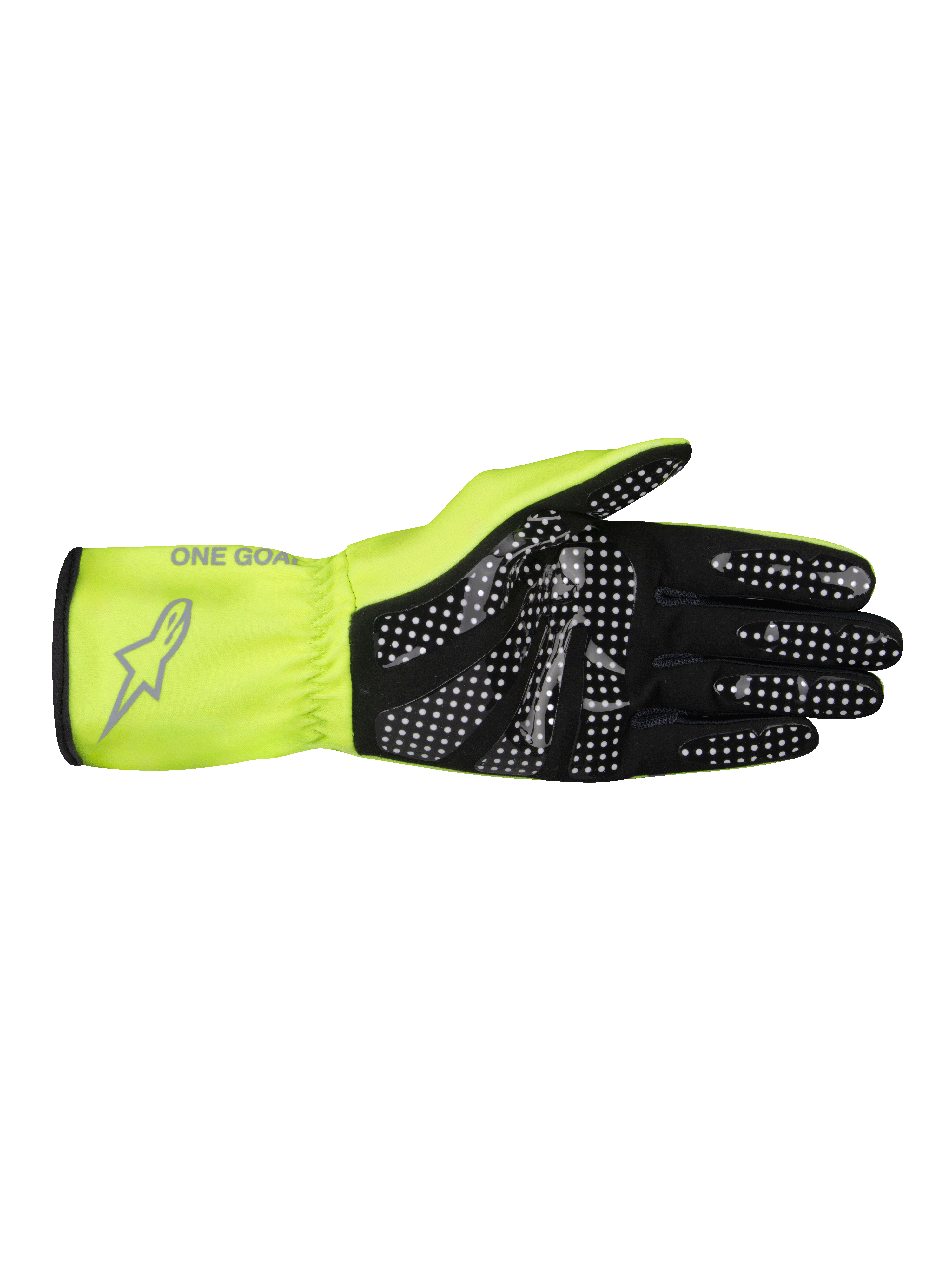 Guantes Karting Alpinestars Tech-1K Race V2 Pure Amarillo Fluor/Gris - vista 2