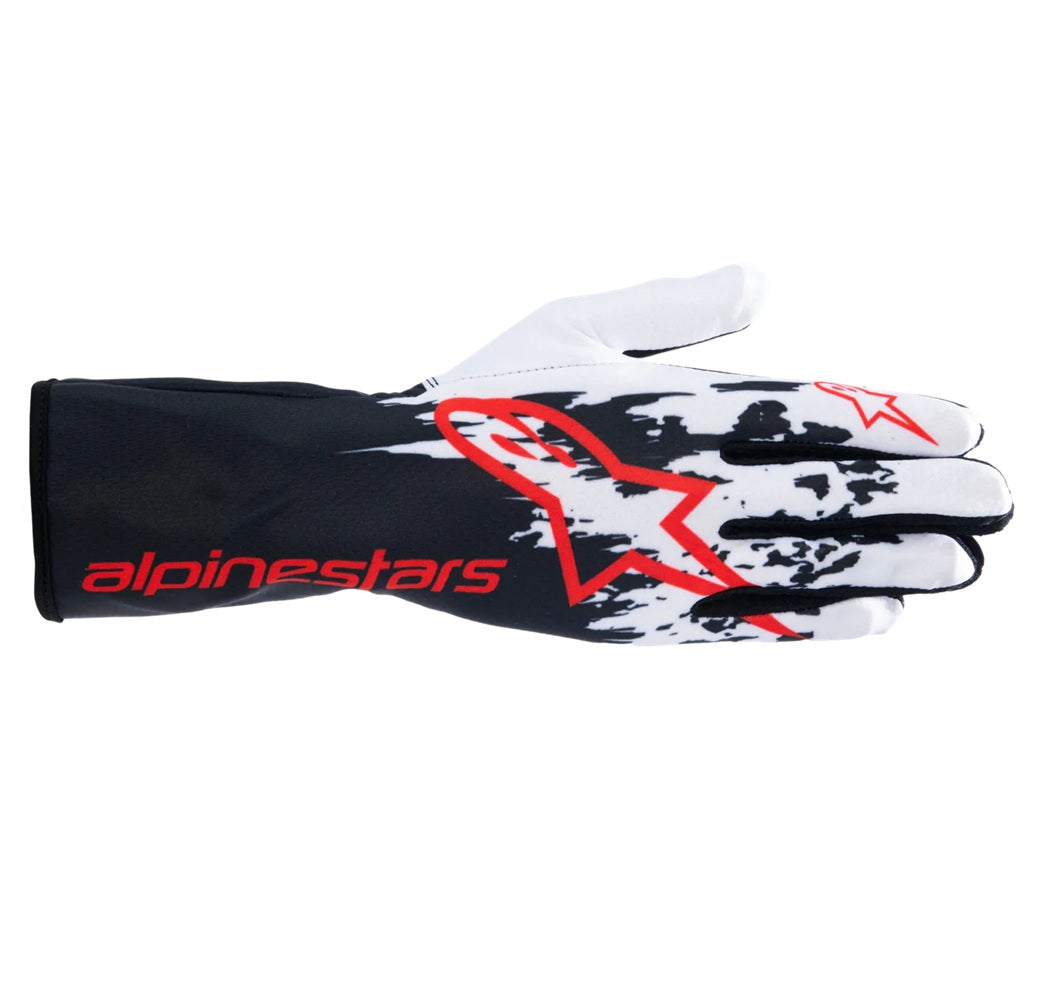 Guantes Karting Alpinestars Tech-1 K V3 Blanco/Rojo - Homologado CIK-FIA