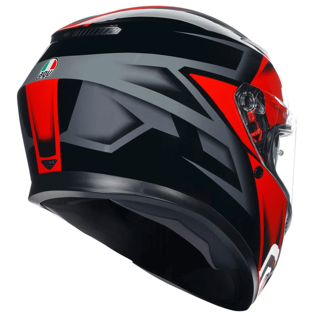 Casco AGV K3 (2023) Compound Negro/Rojo - Vista lateral | Proshop Chile