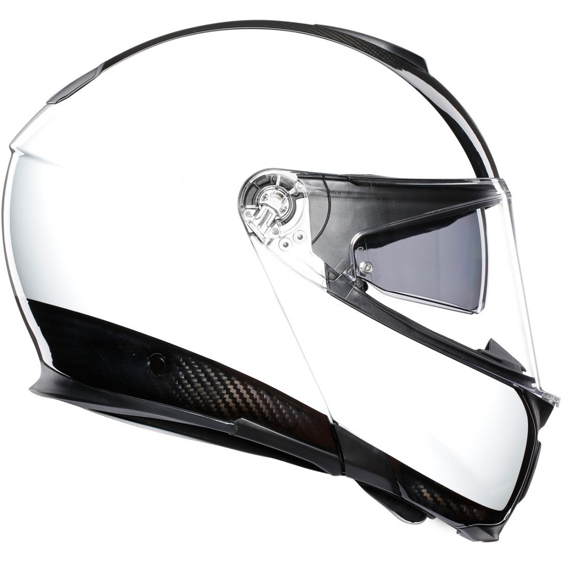 Casco AGV SportModular Carbono/Blanco - Vista lateral | Proshop Chile