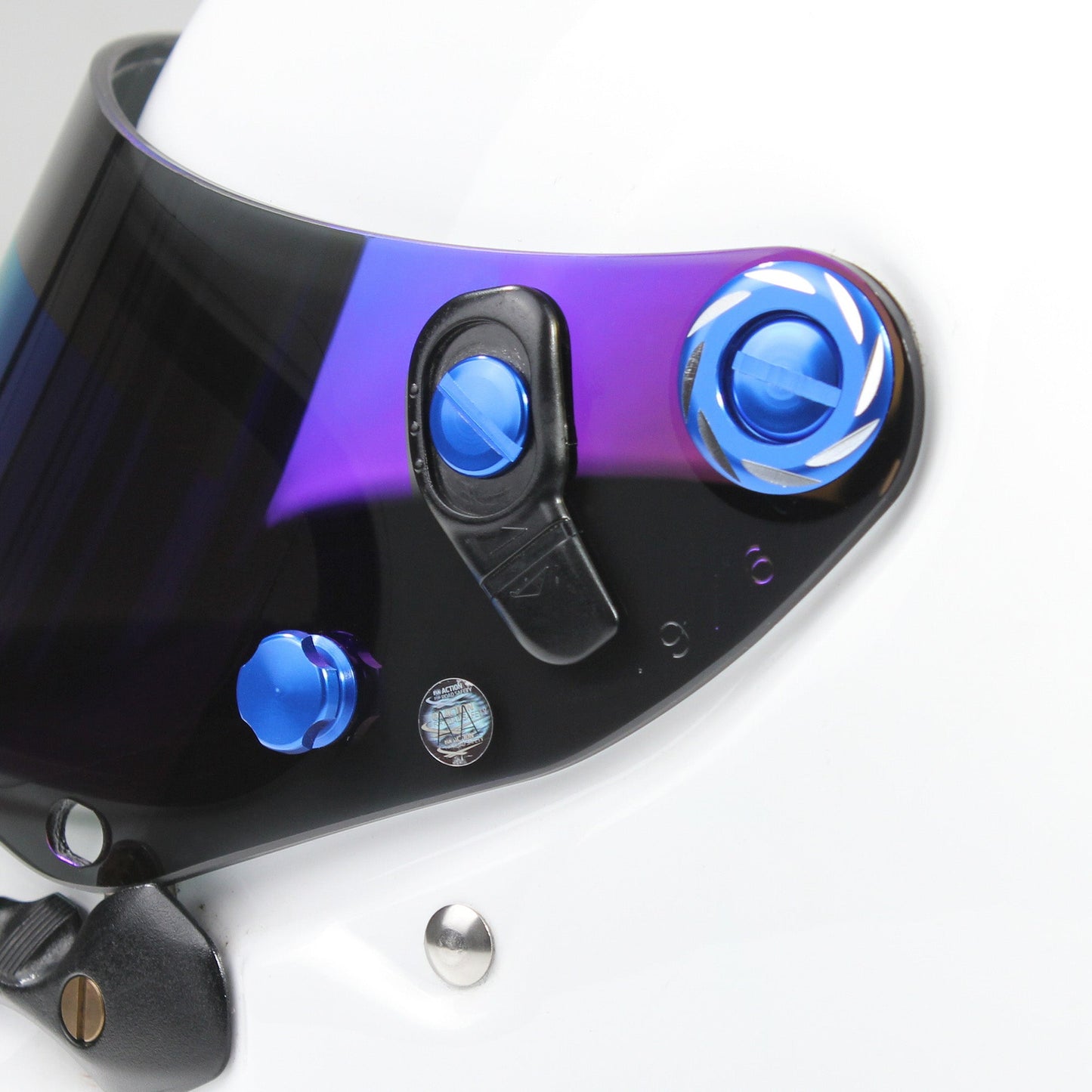 Perno para visera Senzo Arai SK6/GP6 Azul para karting