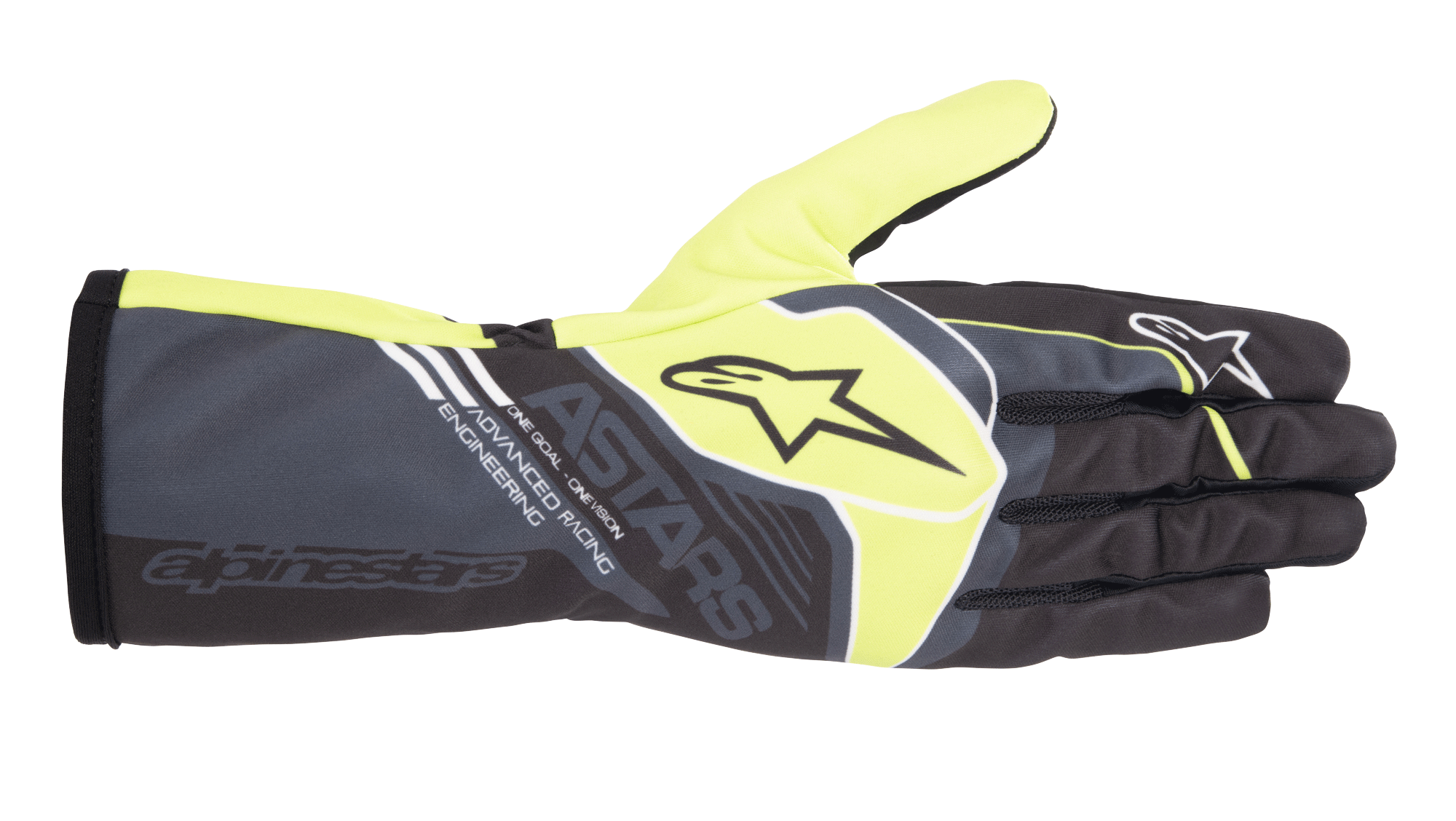 Guantes Kart Alpinestars Race V2 Corporate Negro/Amarillo para karting