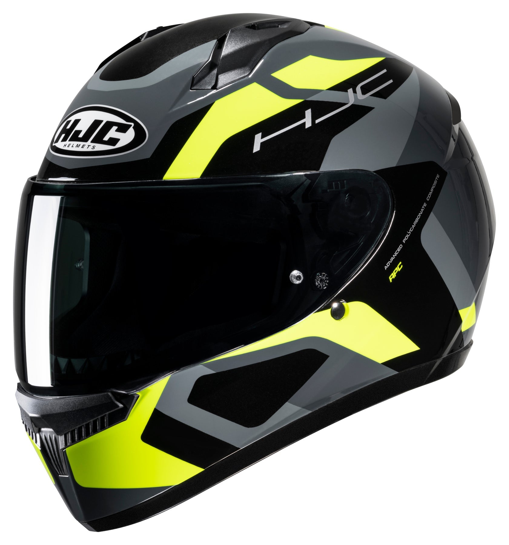 Casco HJC C10 Tins MC3H Amarillo Fluor/Negro - Detalle | Proshop Chile