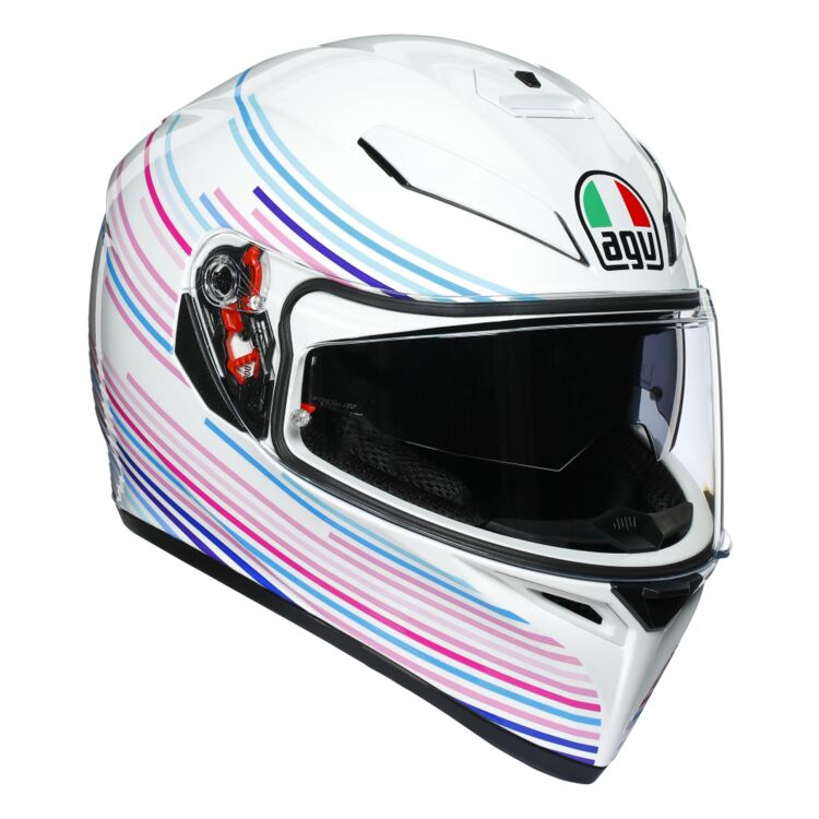 Casco AGV K3 SV Sakura Blanco/Purpura - Vista principal | Proshop Chile