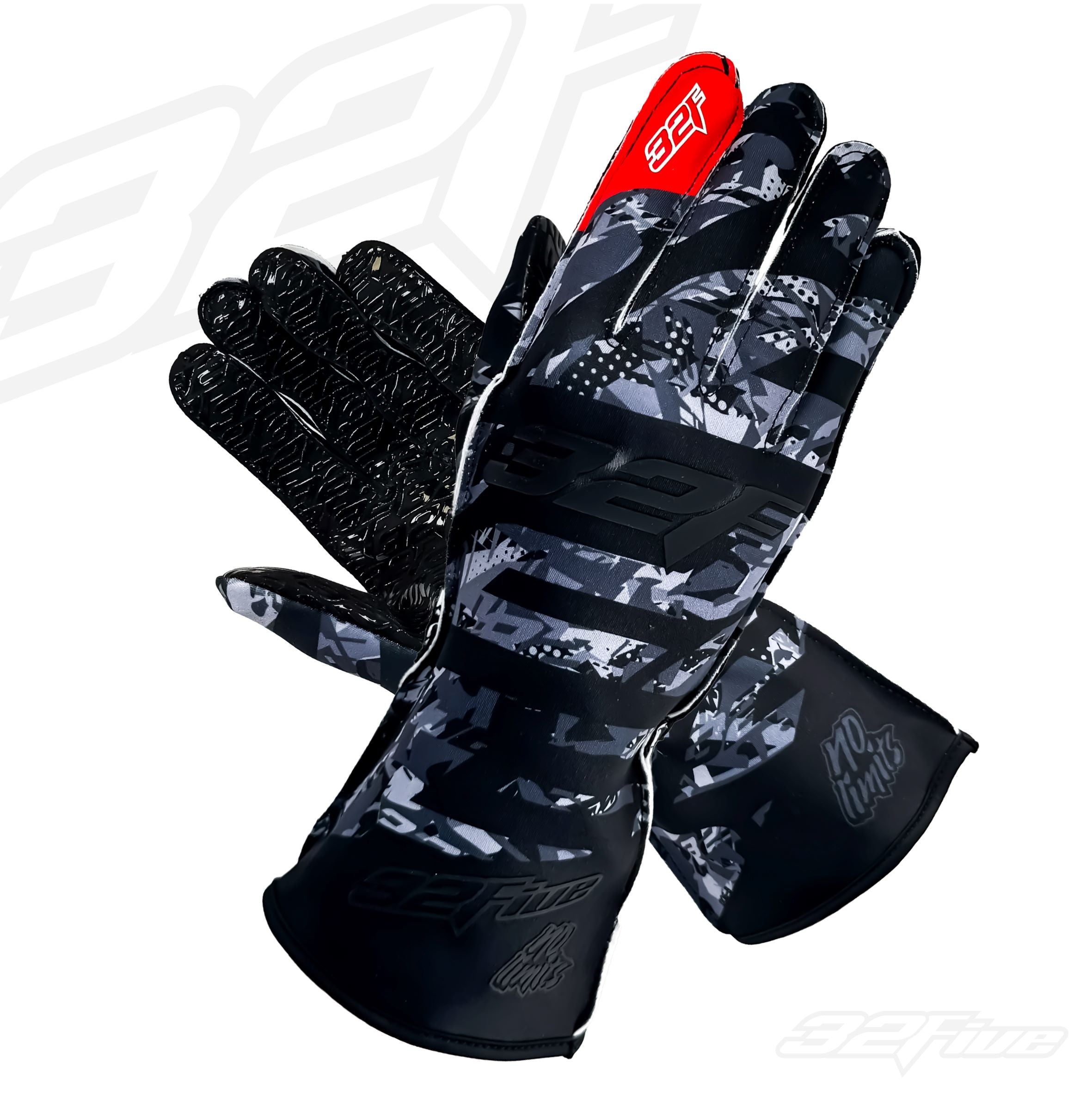 Guantes 32 Five NO LIMITS Negro para karting