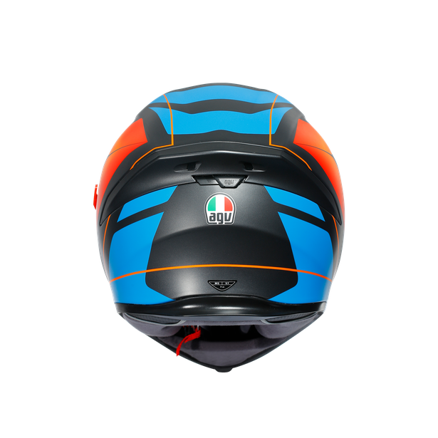 Casco AGV K5 S Core Negro/Azul/Amarillo Fluor - Vista lateral | Proshop Chile