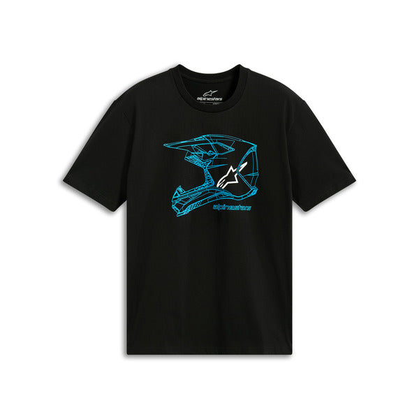 Polera Alpinestars MX Helmet CSF Negro/ Azul