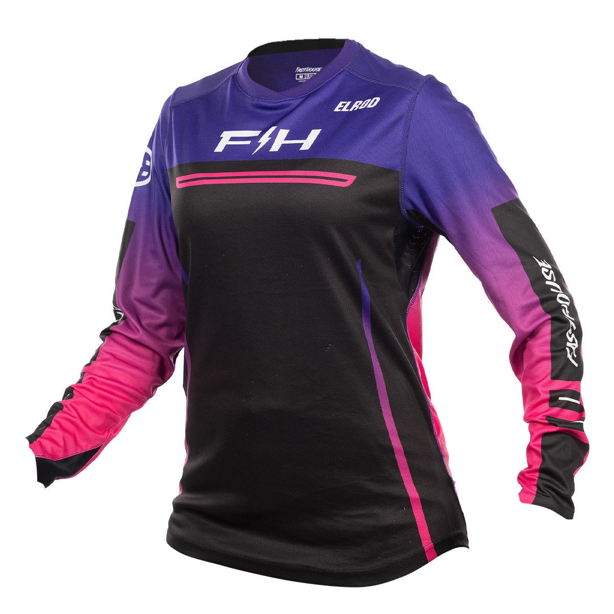 Jersey Moto MX Mujer Fasthouse Elrod React Rosado/Morado