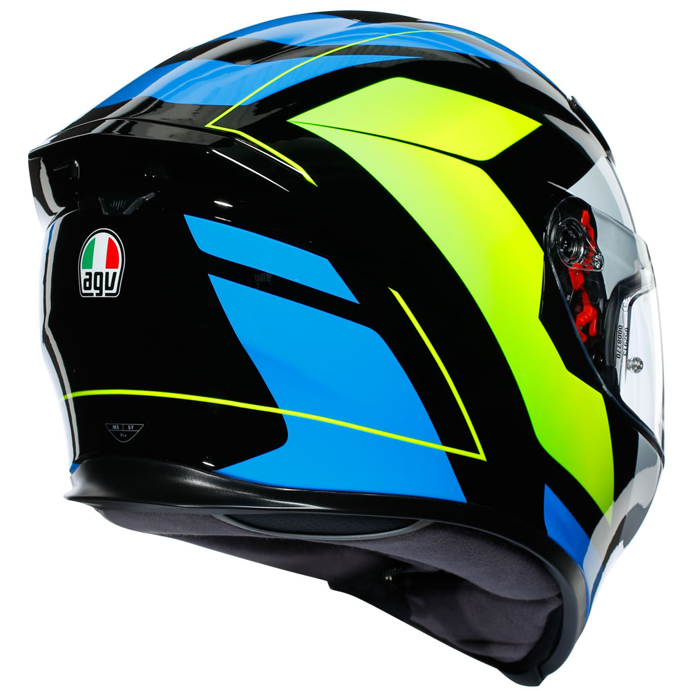 Casco AGV K5 S Core Negro/Azul/Amarillo Fluor - Vista interior | Proshop Chile