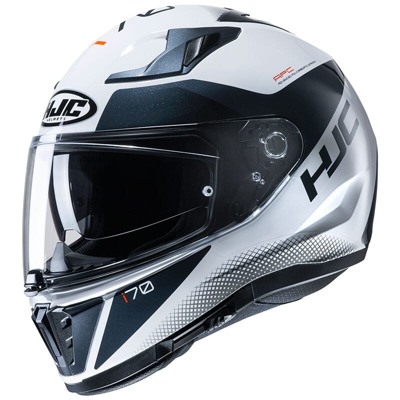 Casco HJC i70 Tas MC10 Blanco/Verde Petróleo Perla - Vista principal | Proshop Chile